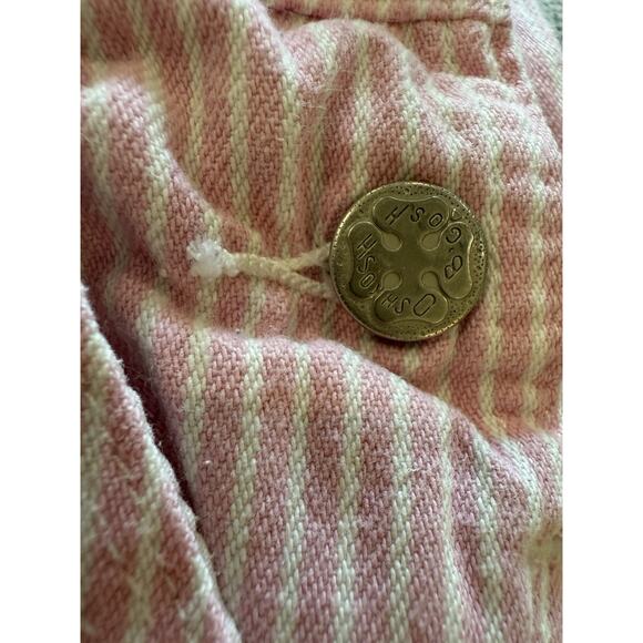 Vintage OshKosh Overalls Pink & White Stripe Size 5 Vestbak Family Photos - Picture 11 of 12